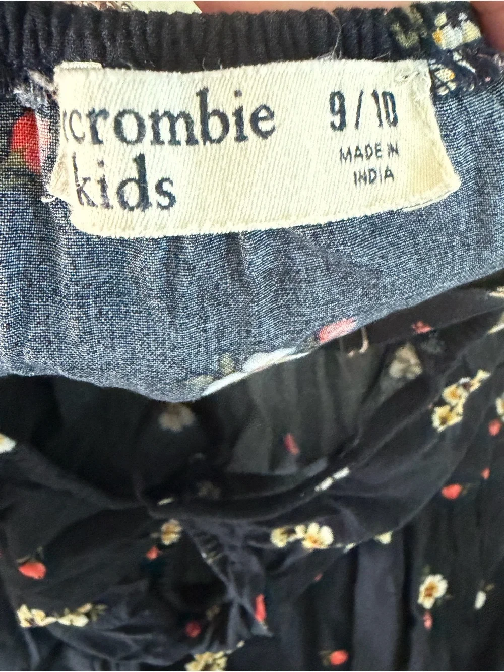 Abercrombie & Fitch Kids Navy Wide-Leg Jumpsuit with Spaghetti Straps